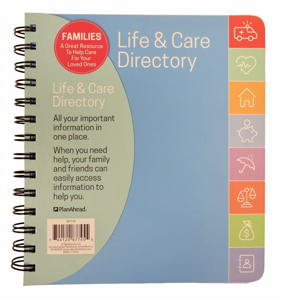 slide 1 of 1, PlanAhead Life & Care Directory, 1 ct