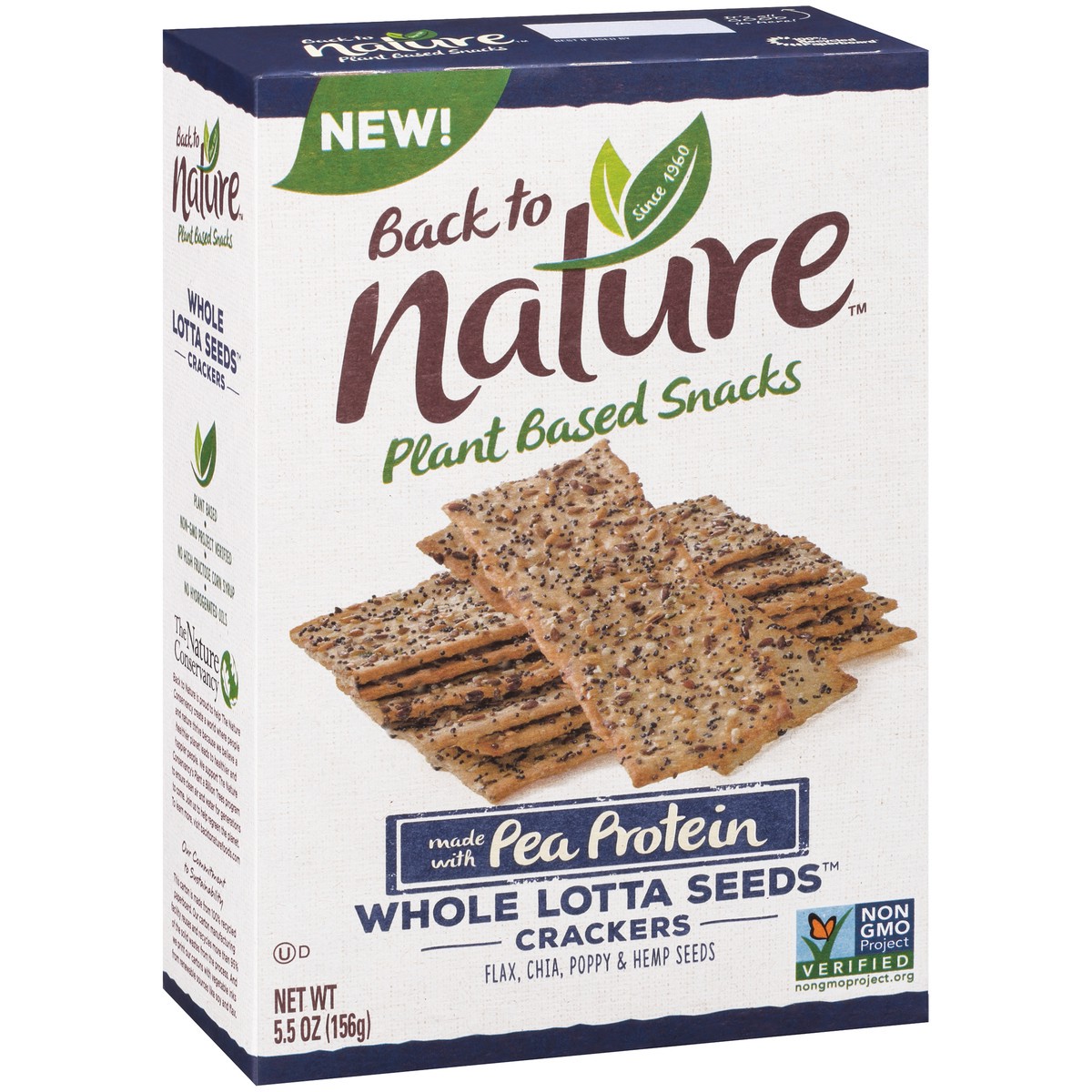 slide 12 of 13, Back to Nature Plant Based Snacks Whole Lotta Seeds Crackers 5.5 oz. Box, 5.5 oz