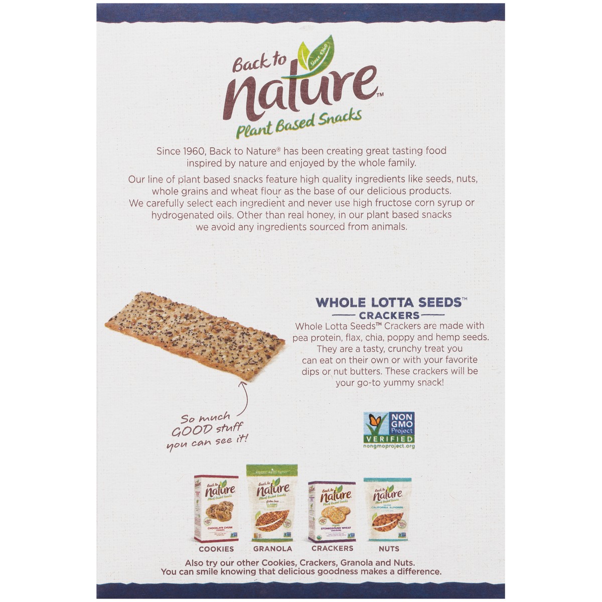 slide 4 of 13, Back to Nature Plant Based Snacks Whole Lotta Seeds Crackers 5.5 oz. Box, 5.5 oz