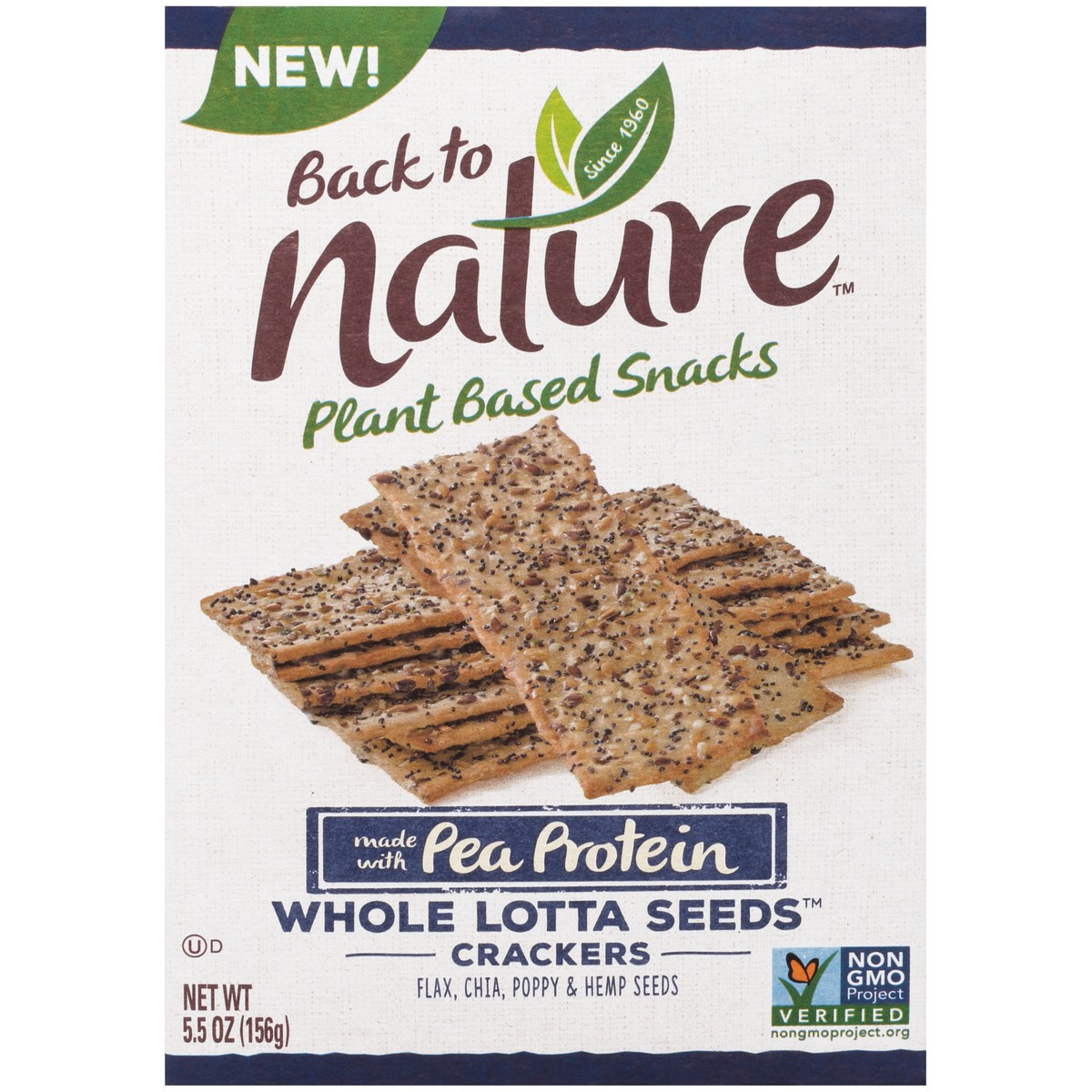 slide 6 of 13, Back to Nature Plant Based Snacks Whole Lotta Seeds Crackers 5.5 oz. Box, 5.5 oz