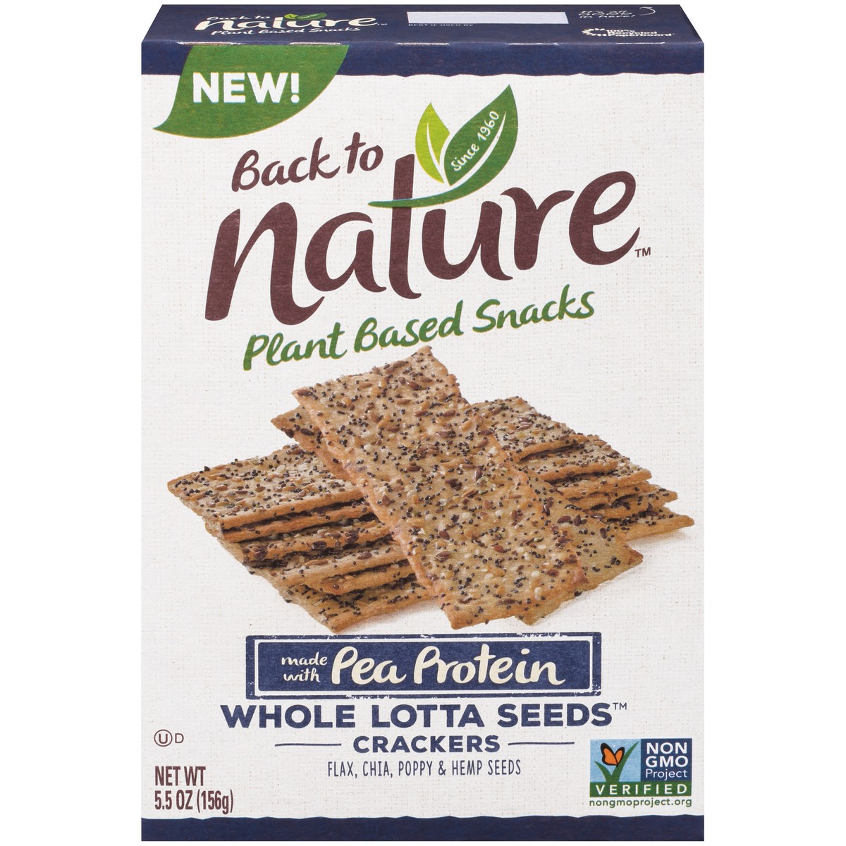 slide 1 of 13, Back to Nature Plant Based Snacks Whole Lotta Seeds Crackers 5.5 oz. Box, 5.5 oz