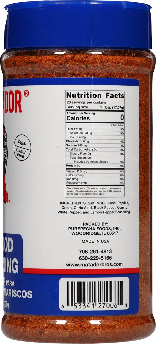 slide 2 of 13, El Matador Seafood Seasoning 14 oz, 14 oz