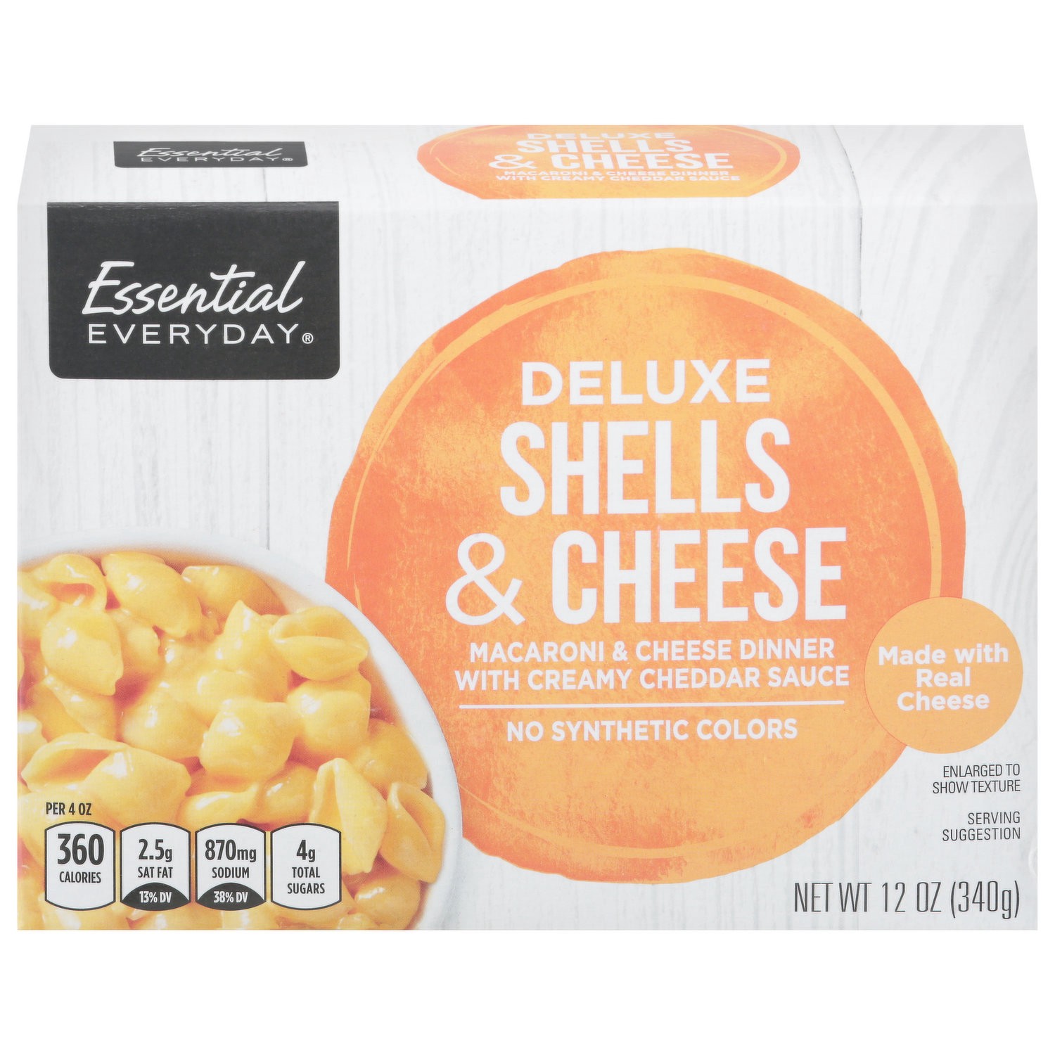 slide 1 of 1, Essential Everyday Deluxe Shells & Cheese, 12 oz