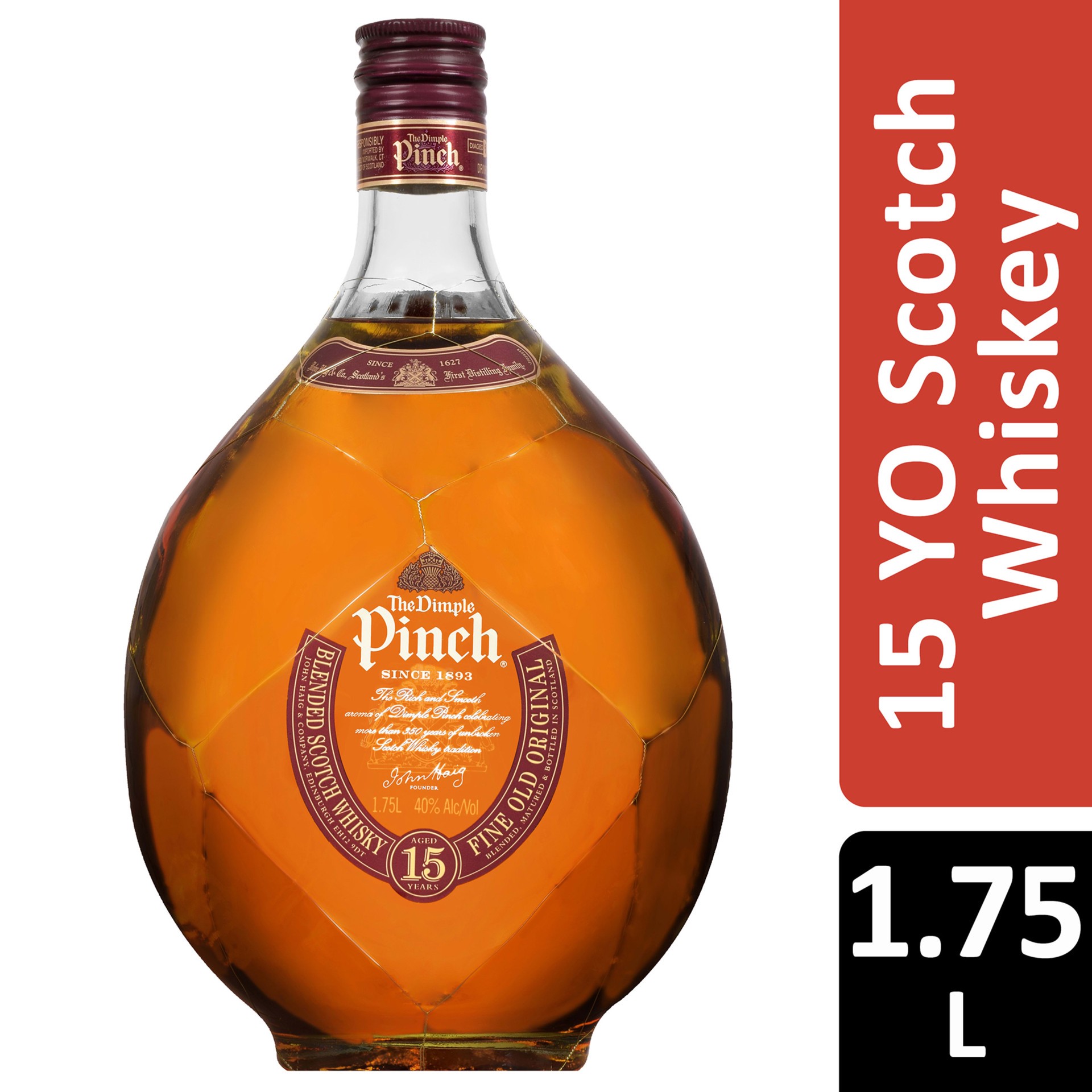 slide 1 of 3, The Dimple Pinch 15 Year Old Blended Scotch Whisky, 1.75 L, 1.75 liter
