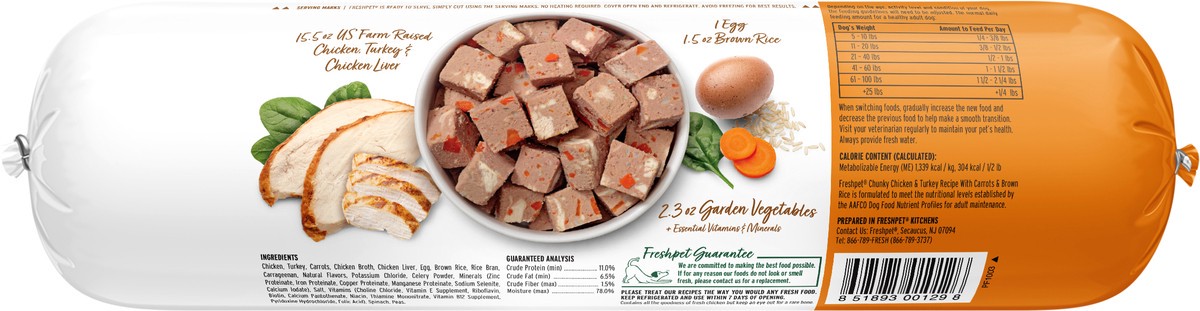 slide 2 of 3, Freshpet Select Adult Dog Food, Chunky Turkey & Rice, 1.5 lb