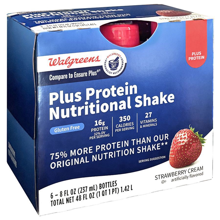 slide 4 of 5, Walgreens Nutritional Shake PLUS, 6 ct; 8 oz