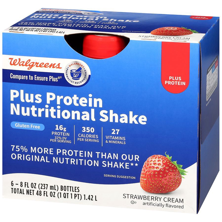 slide 2 of 5, Walgreens Nutritional Shake PLUS, 6 ct; 8 oz