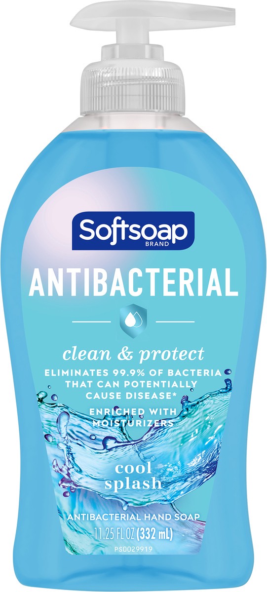 slide 7 of 8, Softsoap Clean & Protect Antibacterial Liquid Hand Soap, Cool Splash Hand Soap, 11.25 Oz, 11.25 fl oz