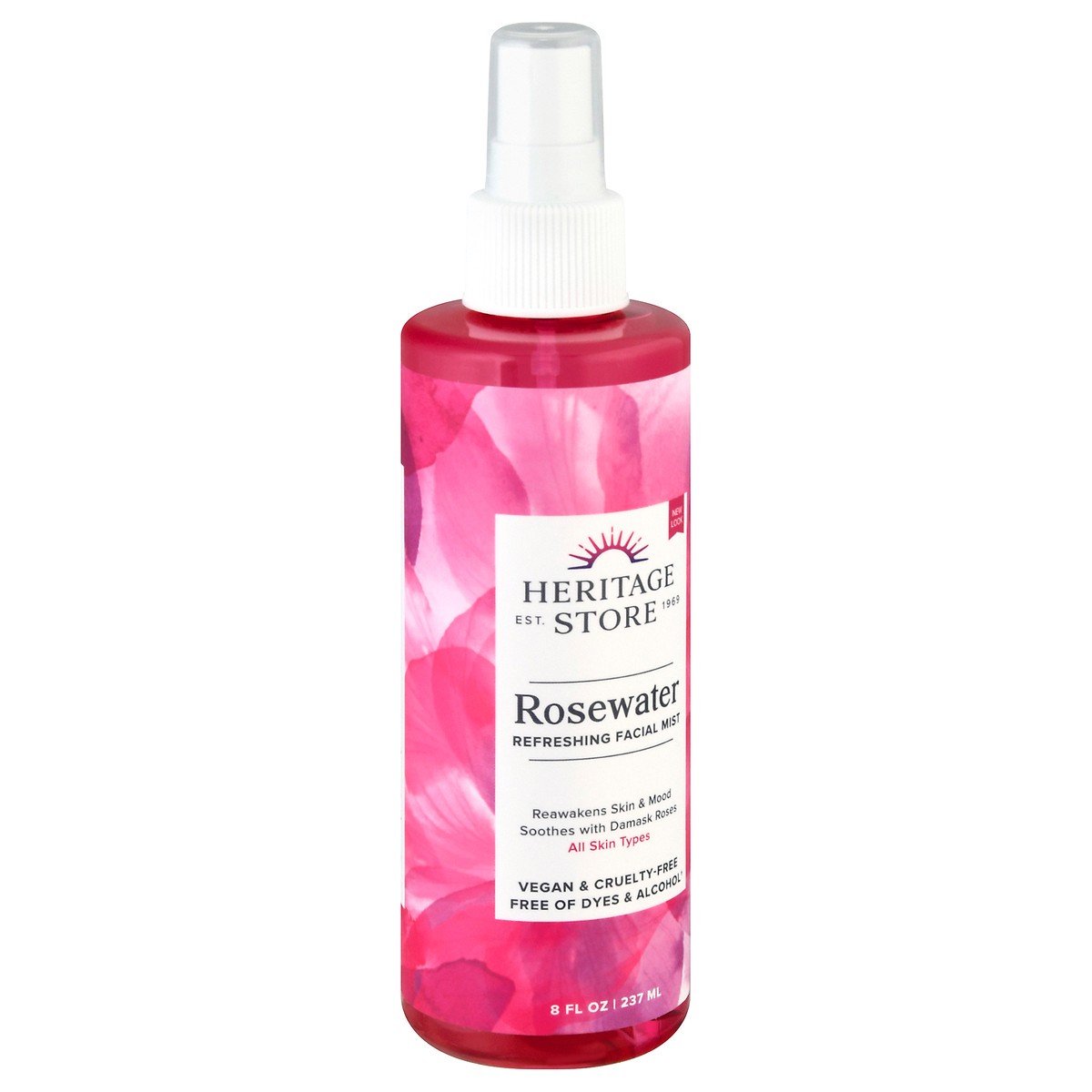 slide 2 of 9, Heritage Store Refreshing Rosewater Facial Mist 8 fl oz, 8 fl oz