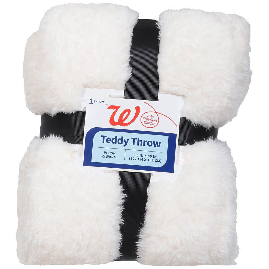 slide 1 of 5, Walgreens Teddy Throw, 1 ct