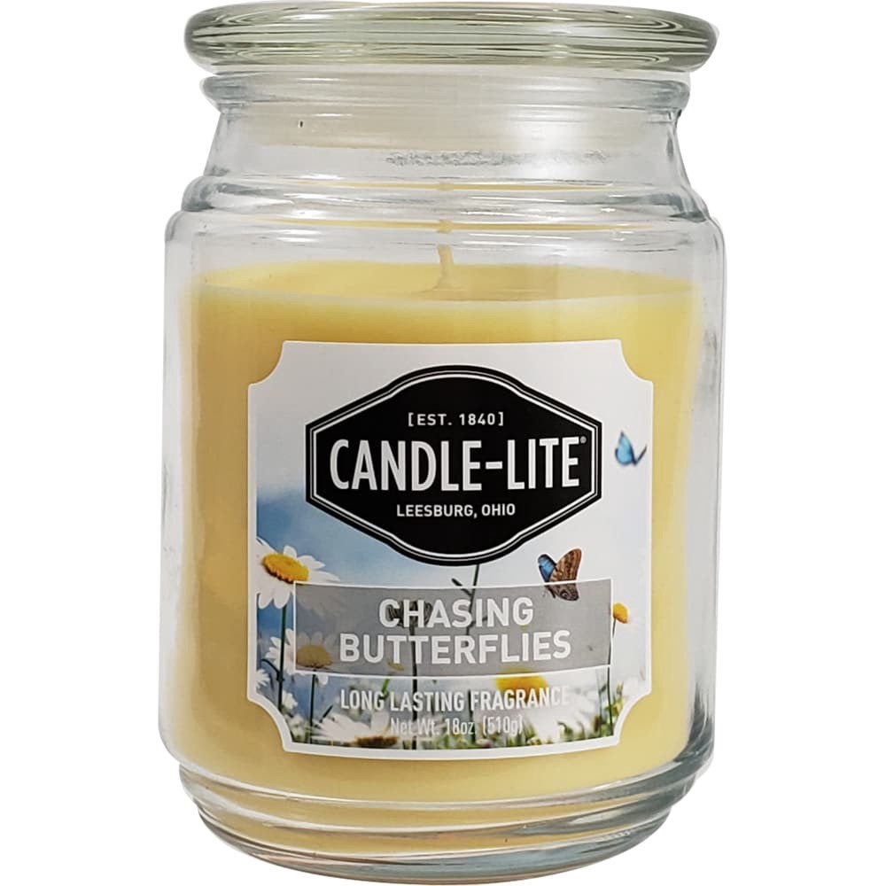 slide 1 of 1, Candle-Lite Everyday Chasing Butterflies, 18 oz