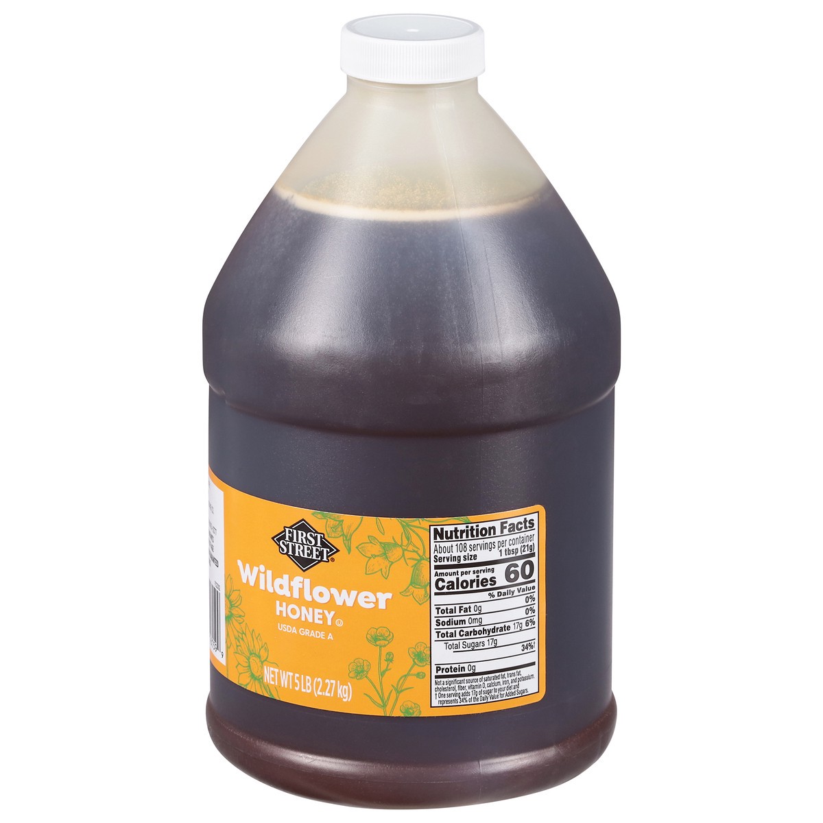 slide 12 of 13, First Street Honey Wildflower 100% Pure, 5 lb