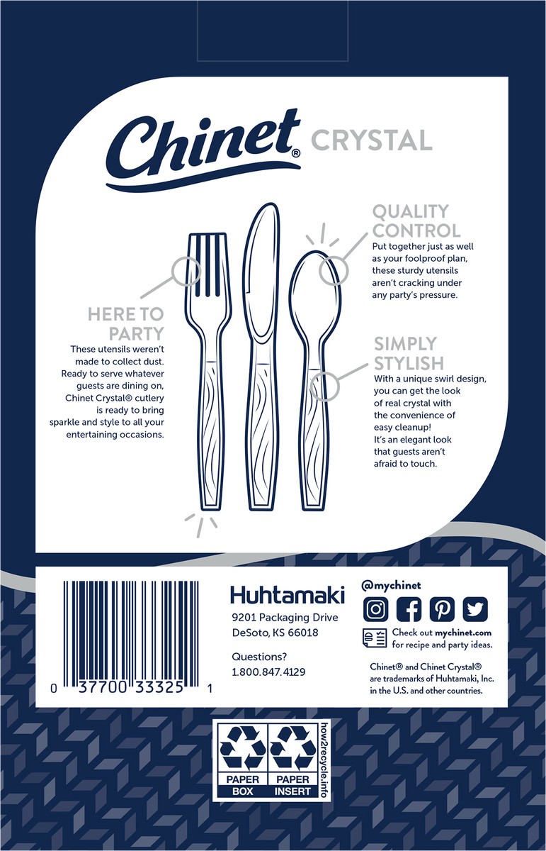 slide 3 of 6, Chinet Permium Cutlery Assortment, 96 ct