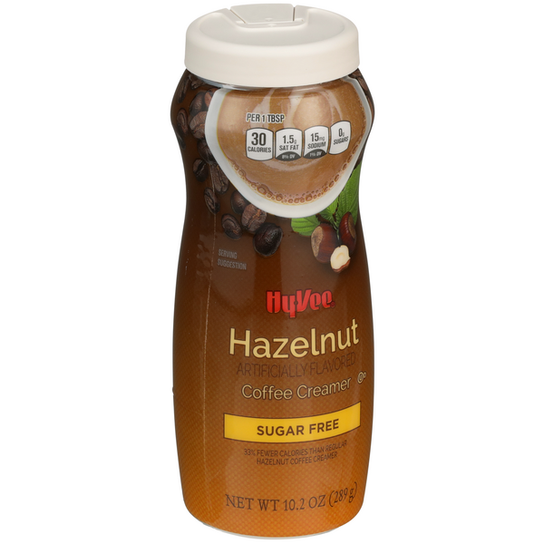 slide 1 of 8, Hy-vee Hazelnut Sugar Free Coffee Creamer- 10.2 oz, 10.2 oz