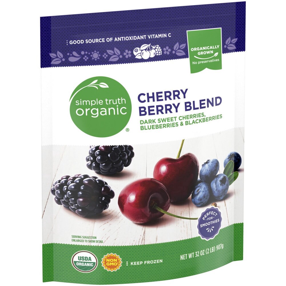 slide 2 of 4, Simple Truth Organic Cherry Berry Blend Frozen Fruit, 32 oz