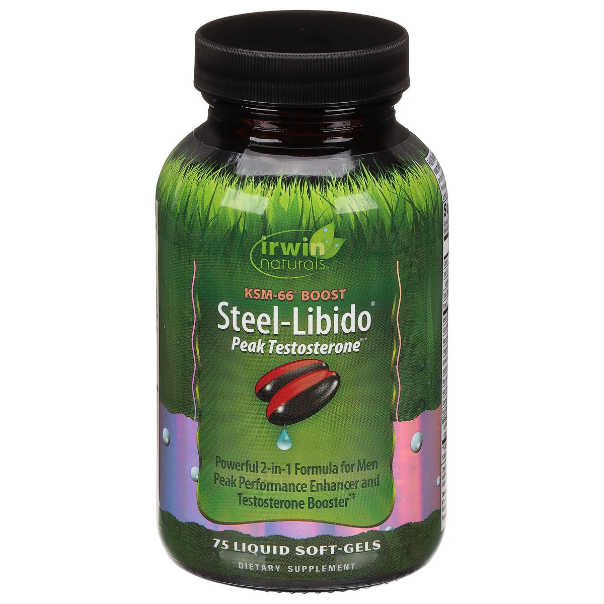 slide 1 of 9, Irwin Naturals Peak Testosterone Steel-Libido 75 Liquid Soft-Gels, 75 ct