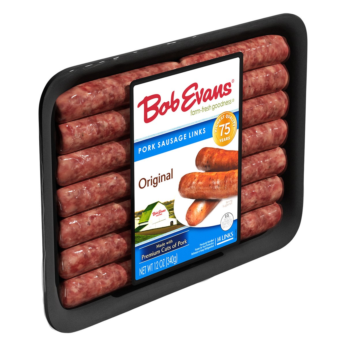 slide 3 of 12, Bob Evans Original Pork Sausage Links 12 oz 14 ct, 14 ct