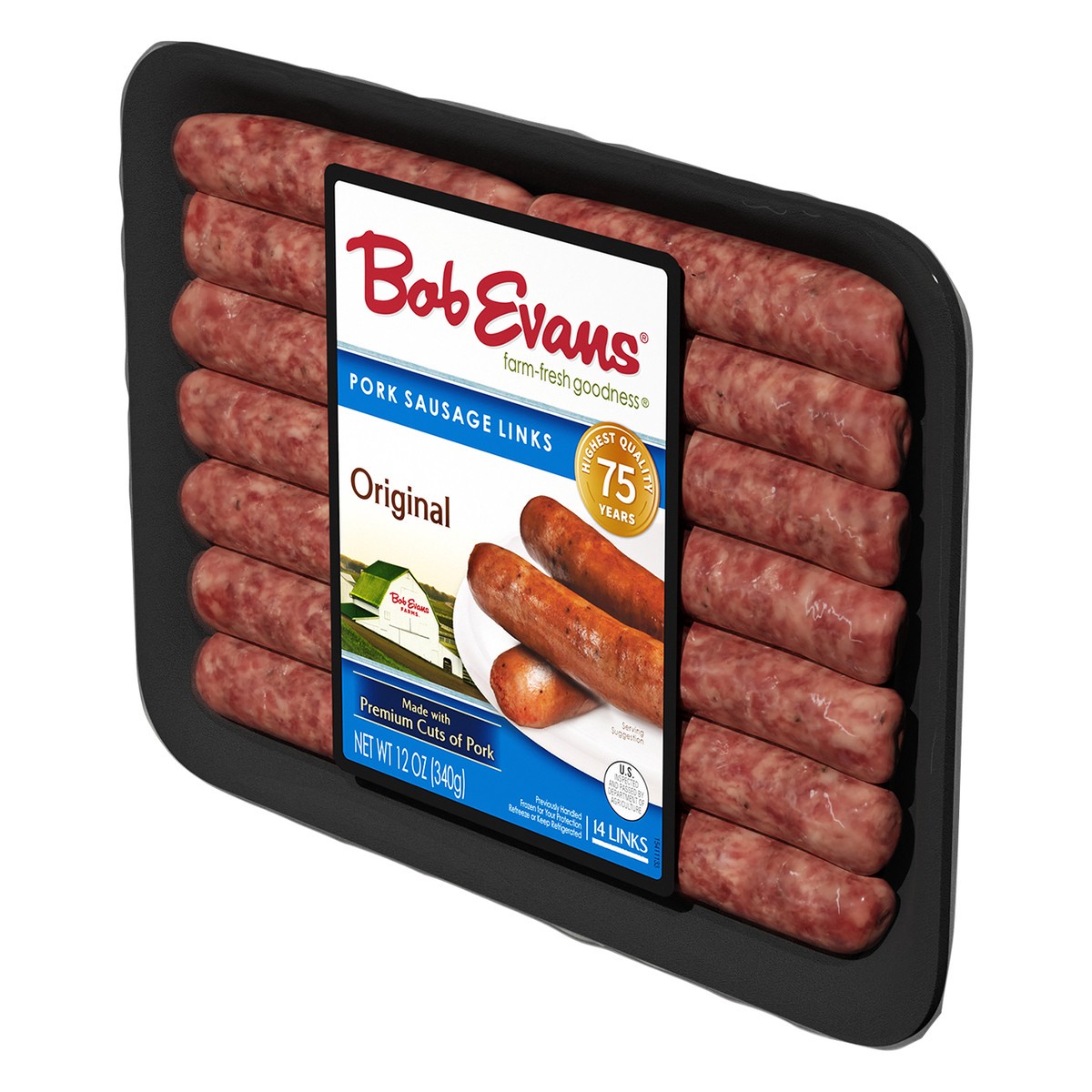 slide 8 of 12, Bob Evans Original Pork Sausage Links 12 oz 14 ct, 14 ct