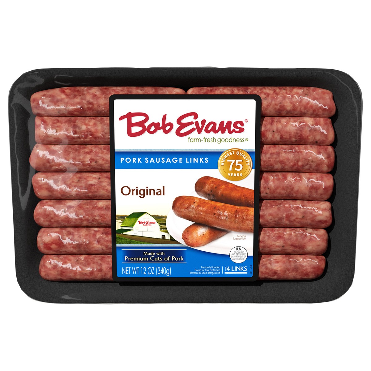 slide 1 of 12, Bob Evans Original Pork Sausage Links 12 oz 14 ct, 14 ct