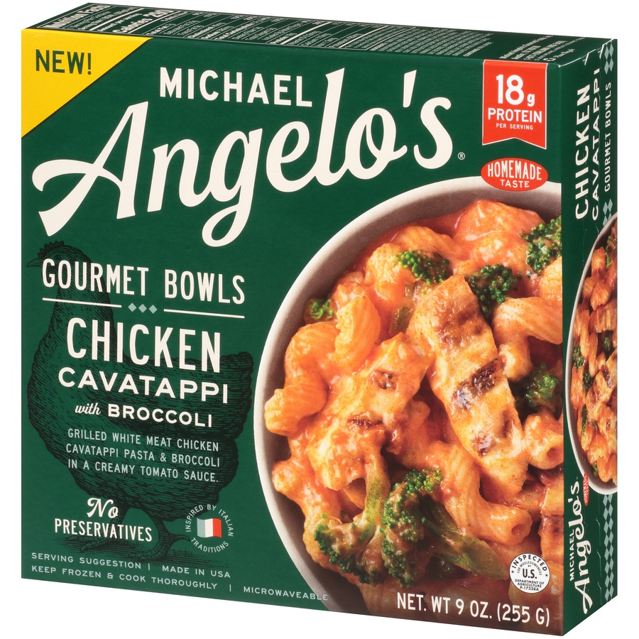 slide 3 of 8, Michael Angelo's Gourmet Bowls Chicken Cavatappi with Broccoli&nbsp;, 9 oz