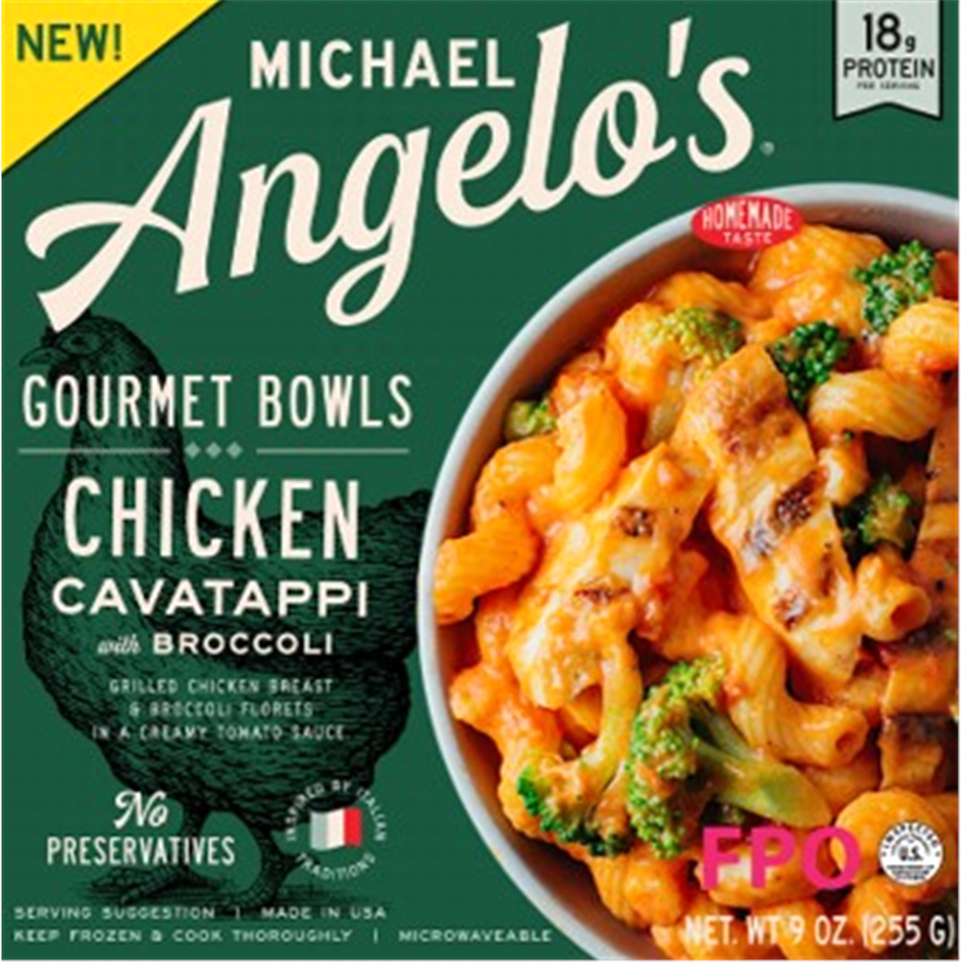slide 1 of 8, Michael Angelo's Gourmet Bowls Chicken Cavatappi with Broccoli&nbsp;, 9 oz