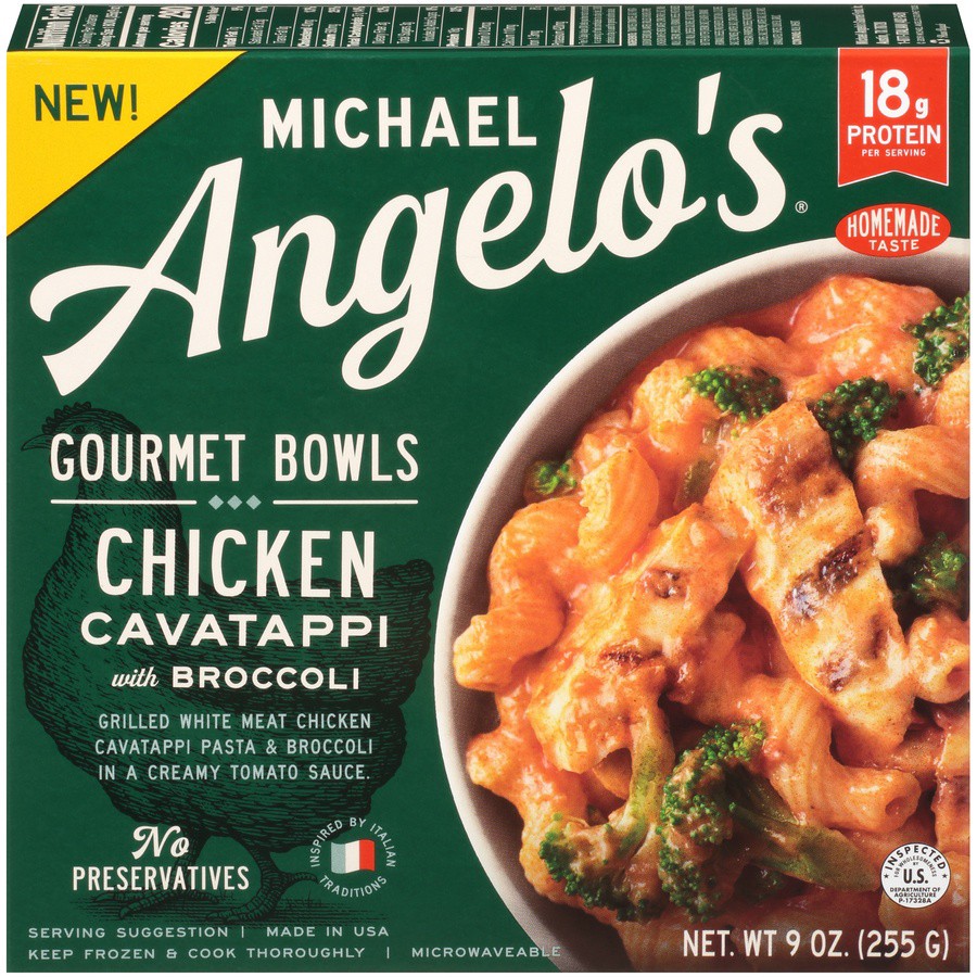 slide 1 of 8, Michael Angelo's Gourmet Bowls Chicken Cavatappi with Broccoli&nbsp;, 9 oz