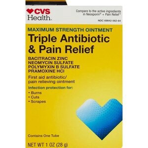slide 1 of 1, CVS Health Triple Antibiotic & Pain Relief Maximum Strength Ointment, 1 Oz, 1 ct