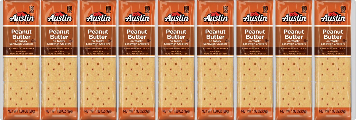 slide 5 of 13, Austin Sandwich Crackers, Peanut Butter on Toasty, 37.2 oz, 27 Count, 37.2 oz