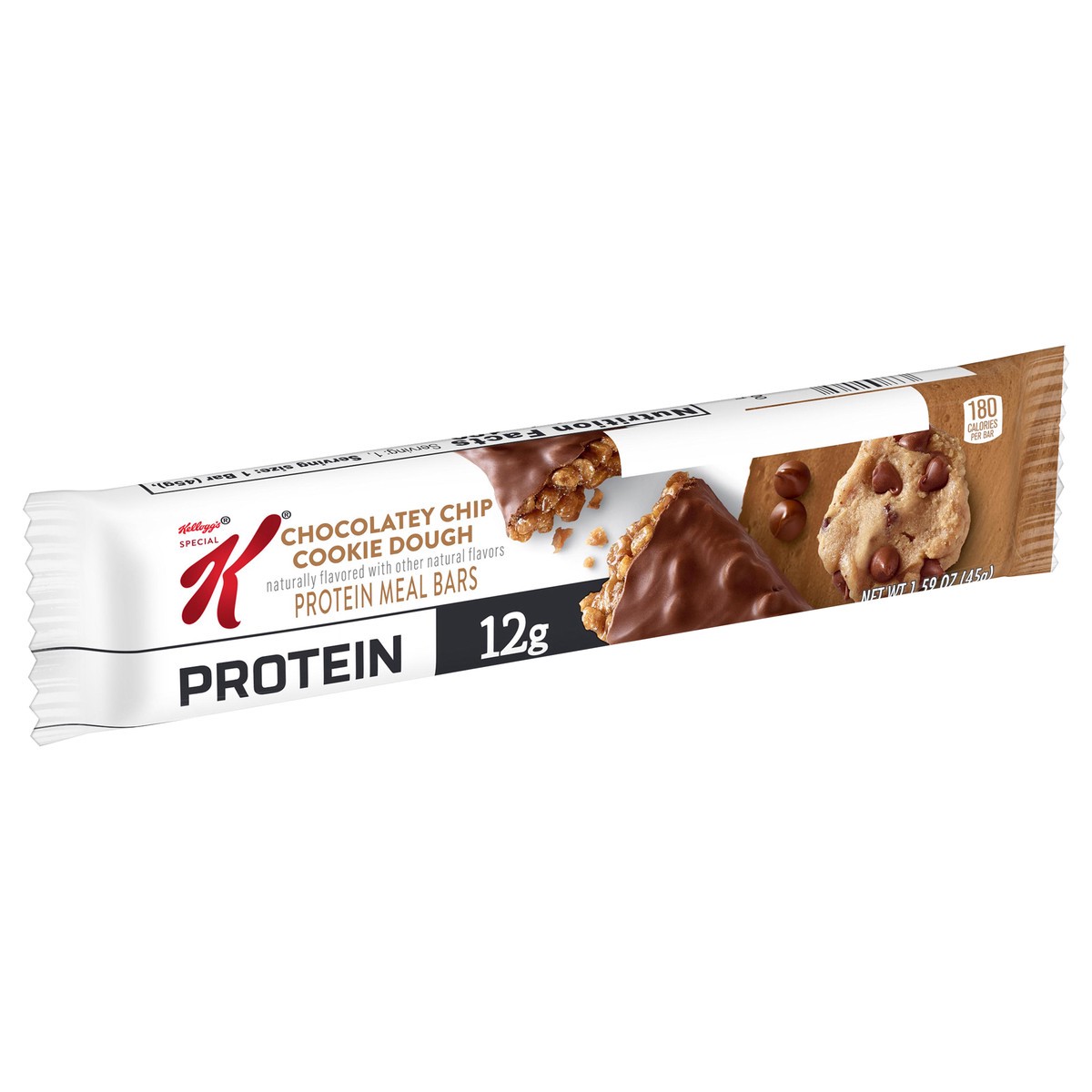 slide 2 of 10, Special K Kellogg's Special K Protein Bar, Meal Replacement, Protein Snacks, Chocolatey Chip Cookie Dough, 1.58 oz