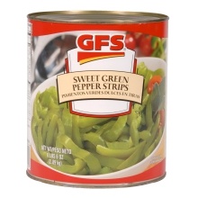 slide 1 of 1, GFS Green Pepper Strips, 102 oz