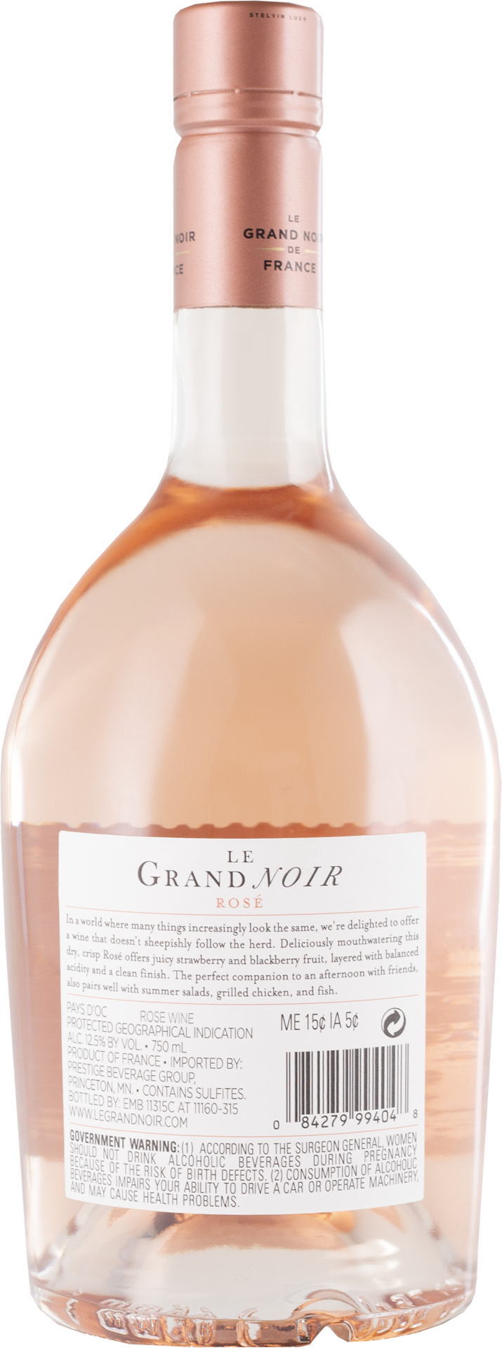 slide 2 of 3, Le Grande Noir Rose 750 ml Bottle, 750 ml