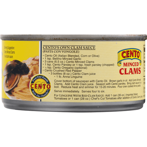 slide 7 of 9, Cento Minced Clams, 6.5 oz