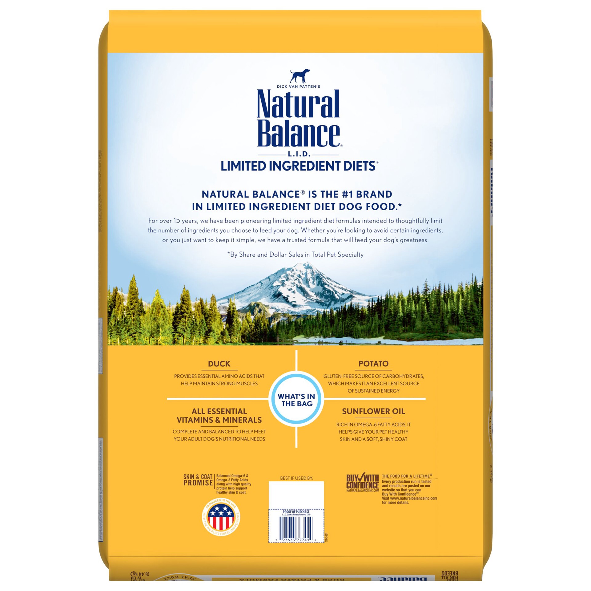 slide 5 of 5, Natural Balance L.I.D. Limited Ingredient Diets Grain Free Duck & Potato Formula Dog Food 12 lb, 12 lb