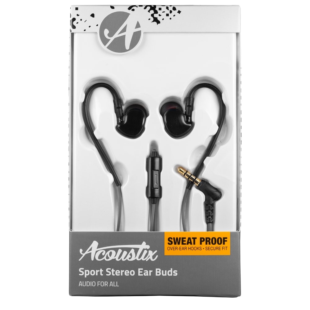 slide 1 of 1, Acoustix Sport Stereo Ear Buds, 1 ct