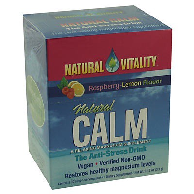 slide 1 of 1, Natural Vitality Natural Calm Raspberry Lemon, 30 ct