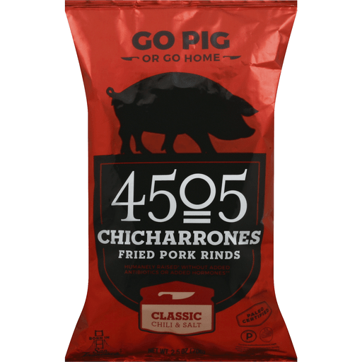slide 2 of 3, 4505 Meats Chicharrones Jalapeno Cheddar Fried Pork Rinds, 2.5 oz