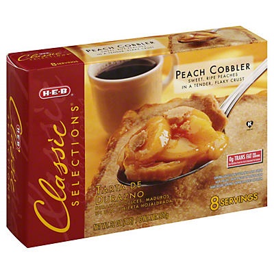 slide 1 of 1, H-E-B Classic Selections Peach Cobbler, 32 oz