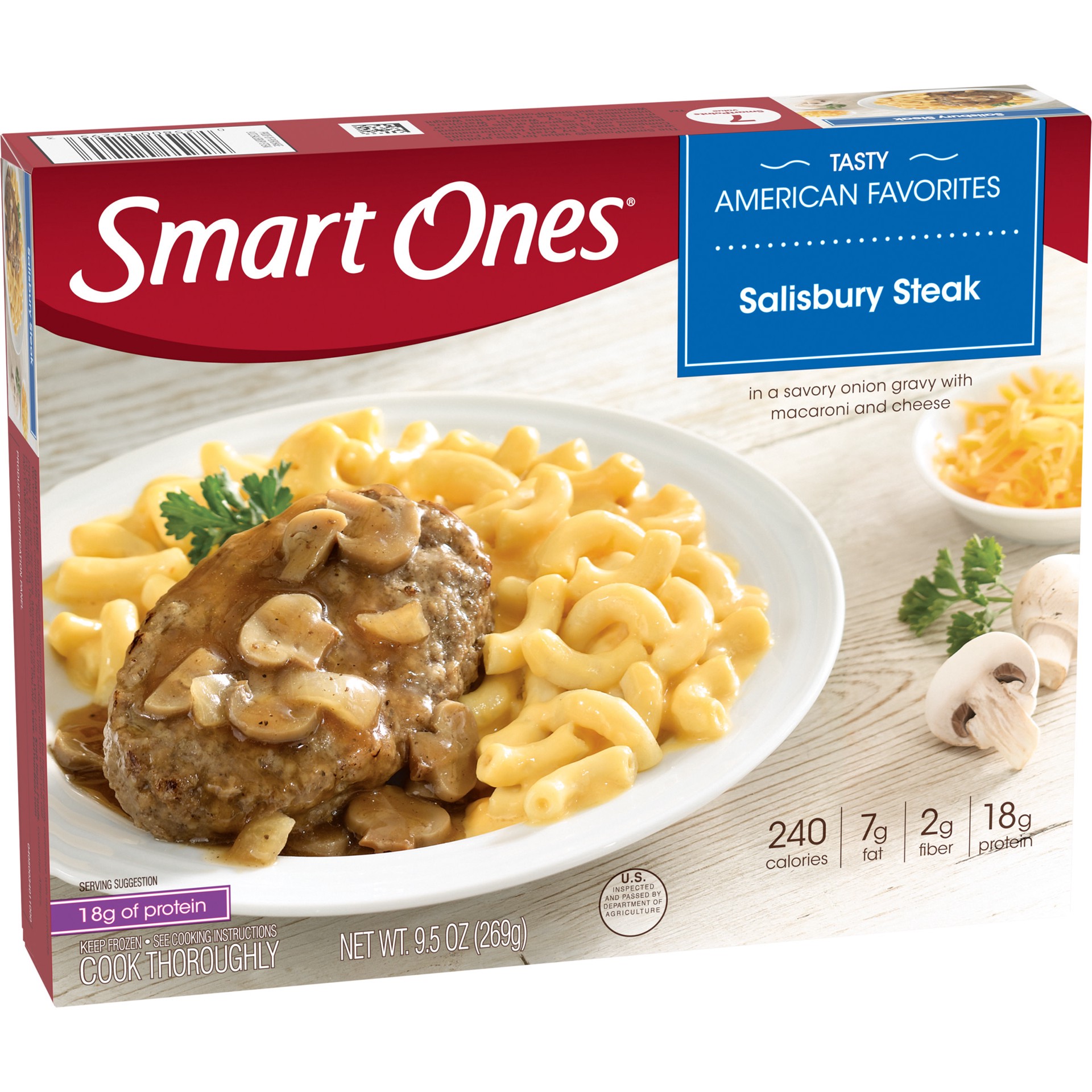 slide 2 of 5, Smart Ones Salisbury Steak Frozen Meal, 9.5 oz Box, 9.5 oz