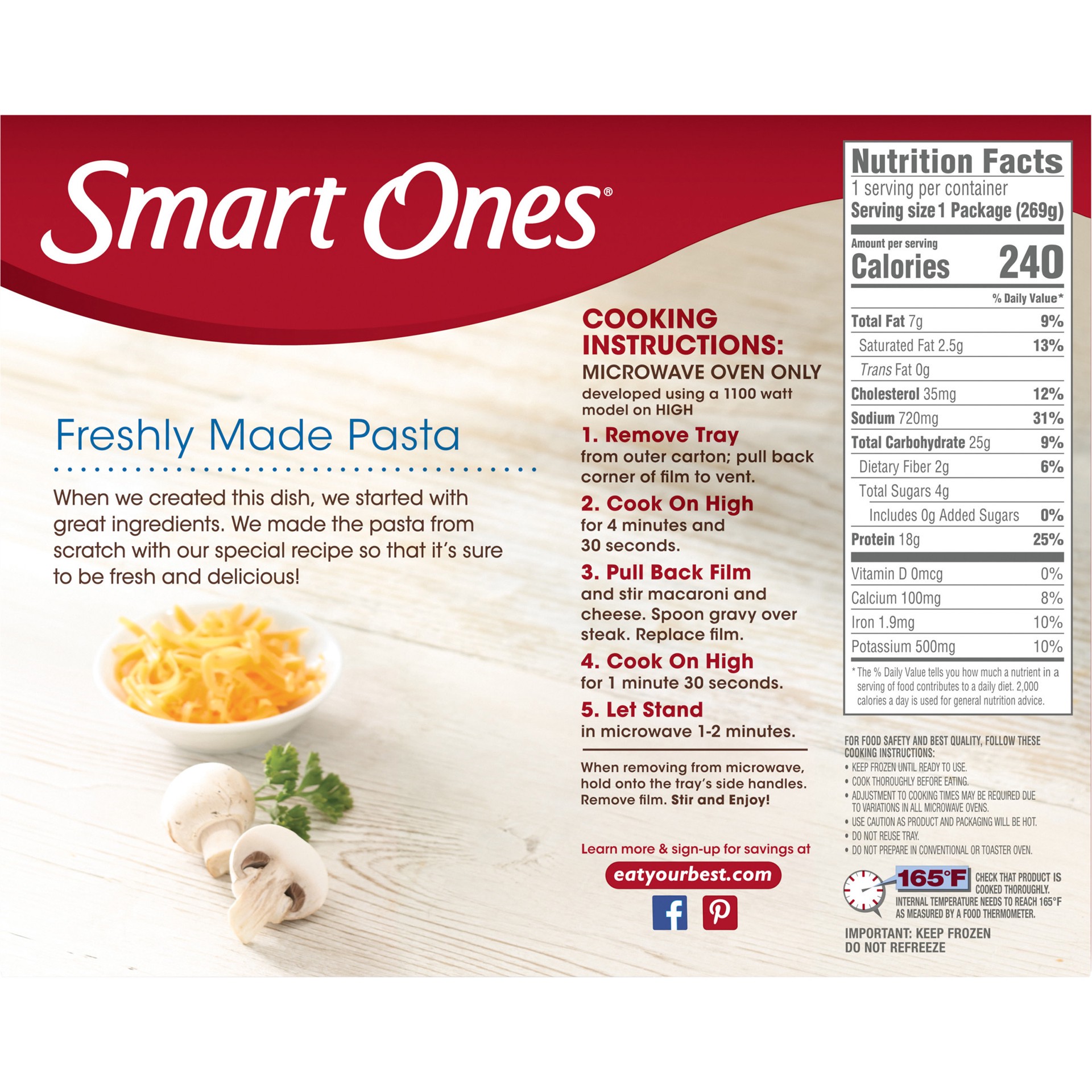 slide 5 of 5, Smart Ones Salisbury Steak Frozen Meal, 9.5 oz Box, 9.5 oz