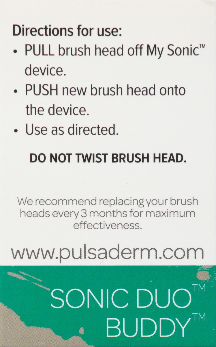 slide 2 of 11, Pulsaderm My Sonic Replacement Brush Heads 3 ea, 1 ct