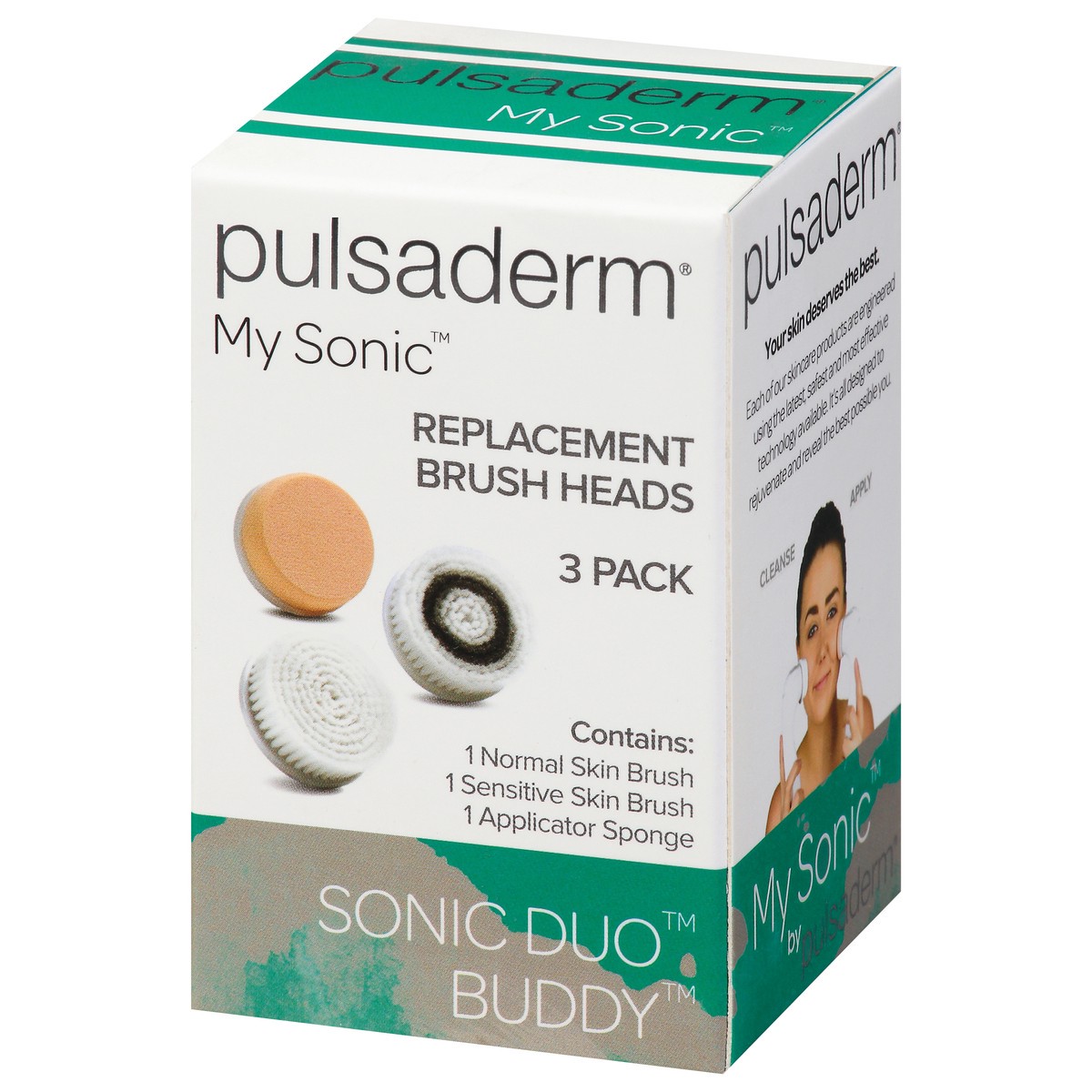 slide 10 of 11, Pulsaderm My Sonic Replacement Brush Heads 3 ea, 1 ct