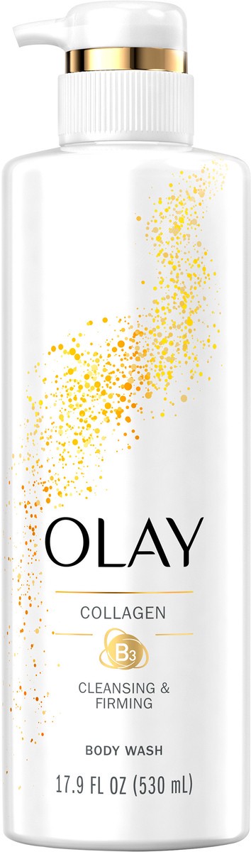 slide 3 of 3, Olay Firming Body Wash with Vitamin B3 and Collagen - 17.9 fl oz, 17.9 fl oz