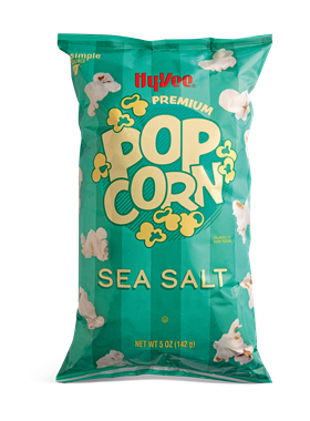 slide 1 of 1, Hy-Vee Popcorn Sea Salt, 5 oz