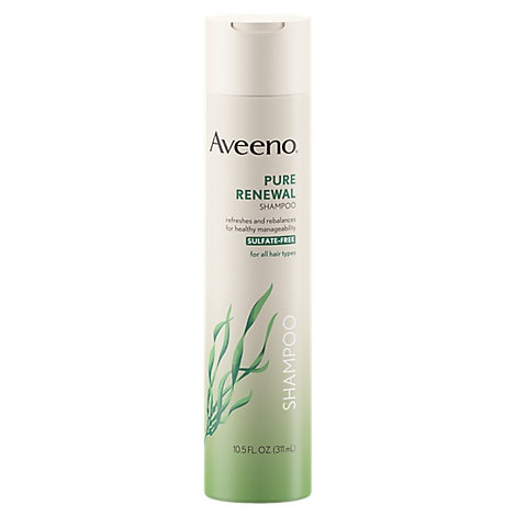 slide 1 of 1, Aveeno Active Naturals Pure Renewal Shampoo For All Hair Types, 10.5 fl oz