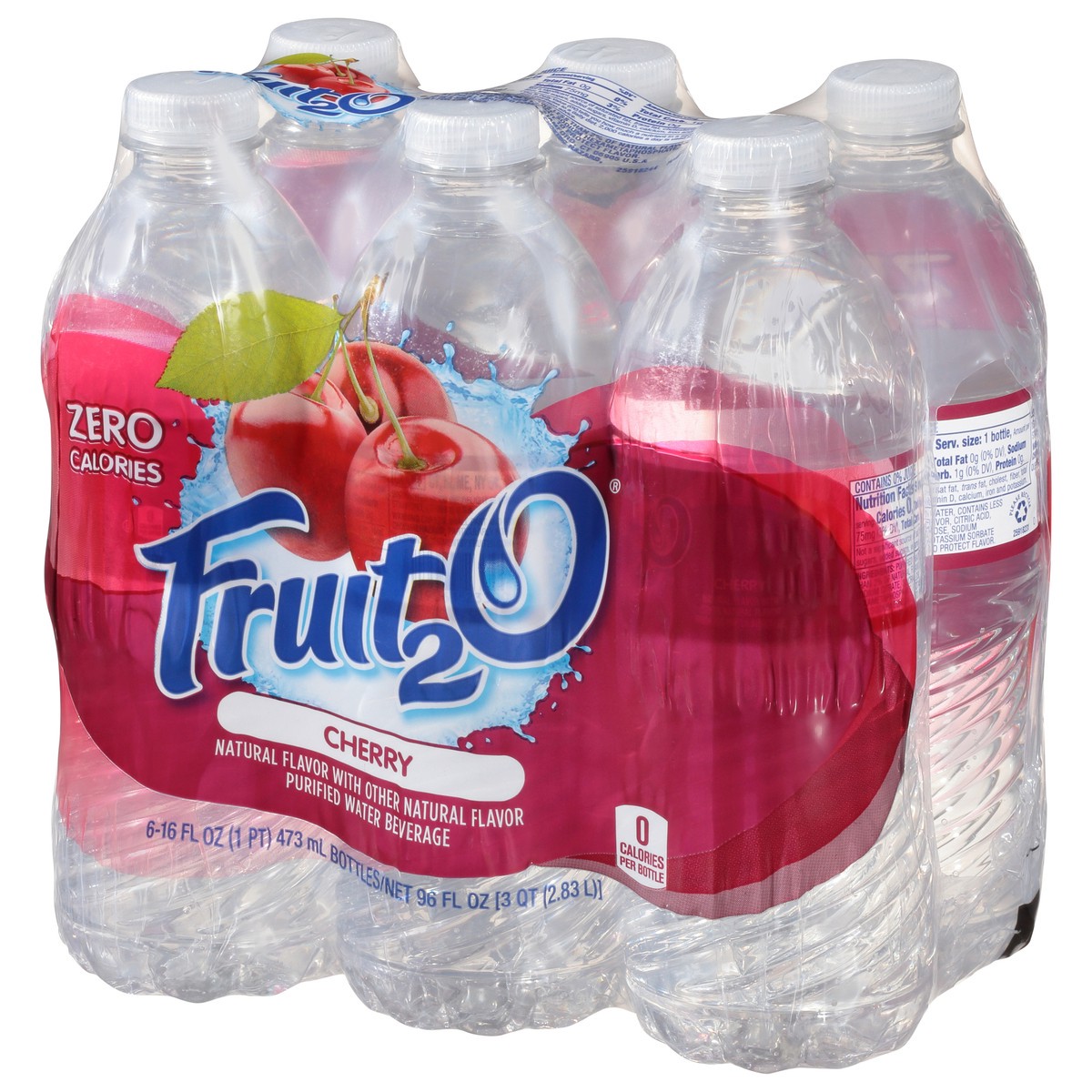 slide 4 of 10, Fruit2O 6 Pack Cherry Purified Water Beverage 6 ea, 6 ct