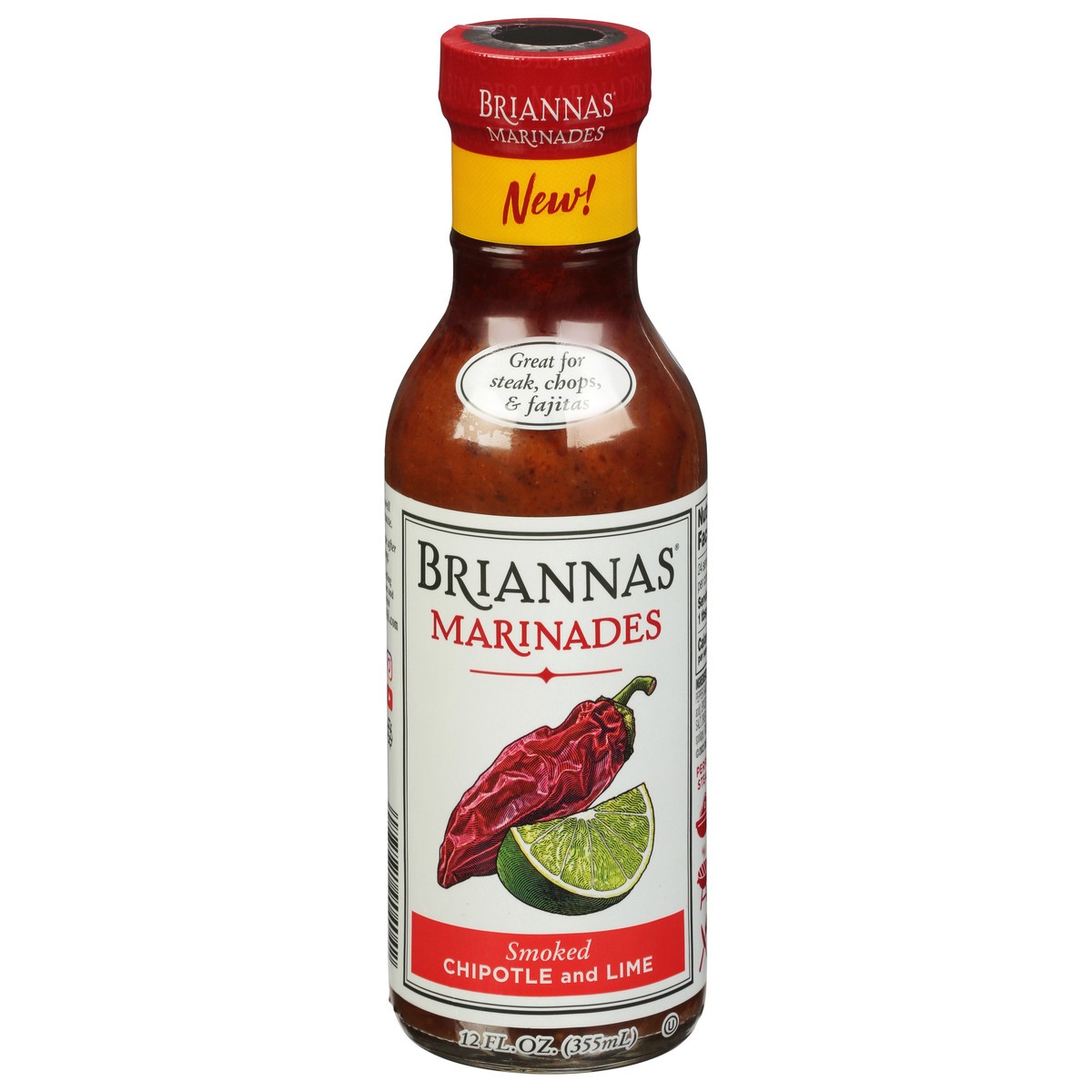 slide 1 of 1, Briannas Marinades, Smoked Chipotle And Lime 12 Fl Oz, 12 fl oz