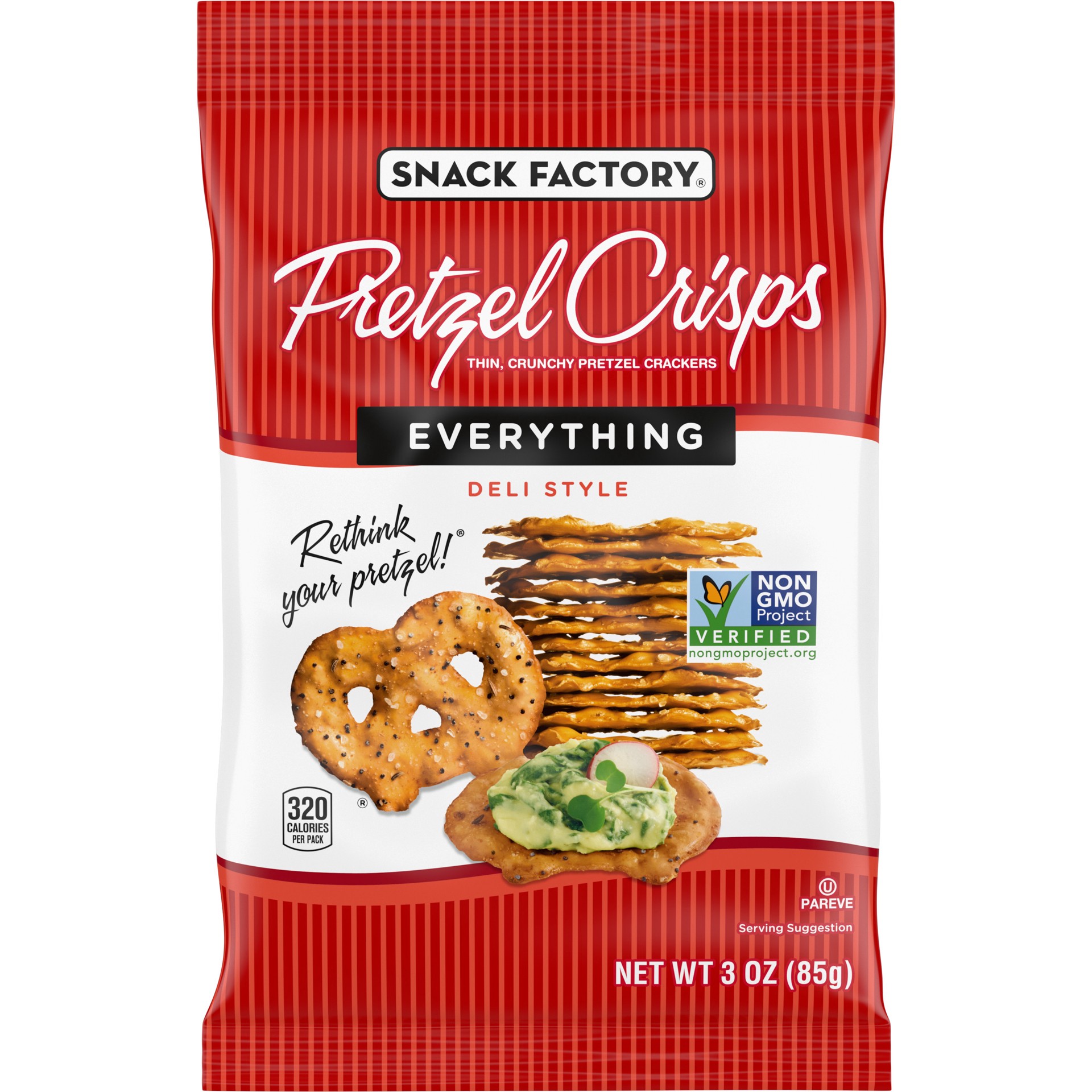slide 1 of 6, Snack Factory Everything Pretzel Crisps, 3 oz, 3 oz