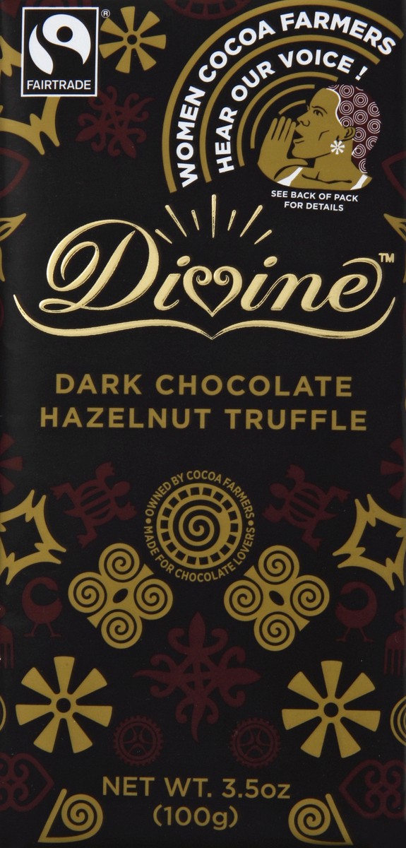 slide 5 of 5, Divine Dark Chocolate Hazelnut Truffle, 3.5 oz