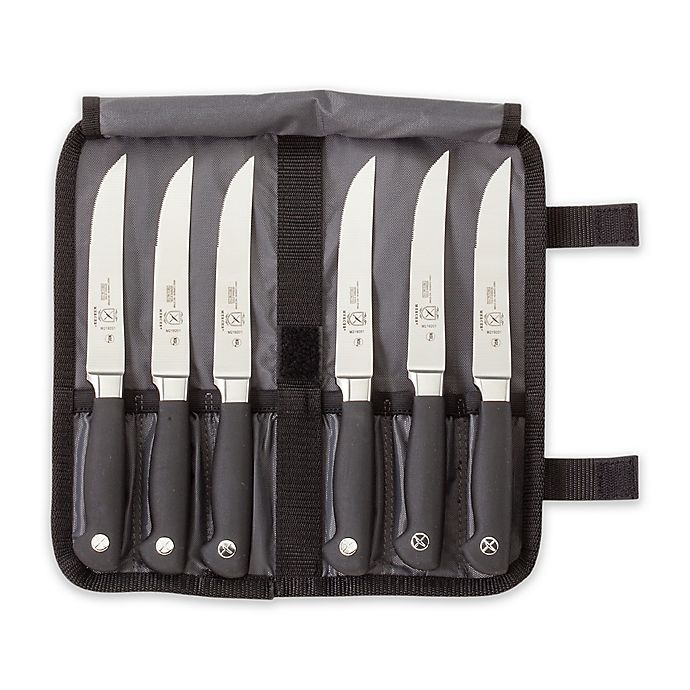 slide 1 of 1, Mercer Genesis Serrated Steak Knife Set, 7 ct