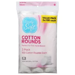 Simply Soft Value Pack Rounds Cotton 3 - 100 ea Packs